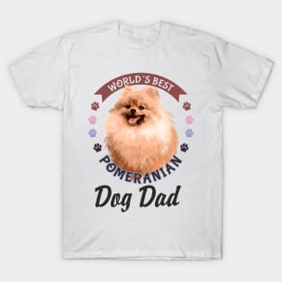 Pomeranian, World's Best Dog Dad T-Shirt